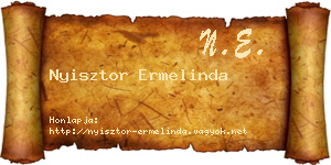 Nyisztor Ermelinda névjegykártya